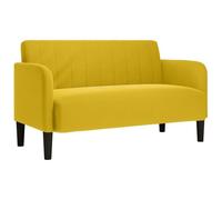 vidaXL Canapé causeuse 109 cm velours jaune
