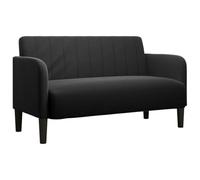 vidaXL Canapé causeuse 2 places 109 cm velours Noir 4100592