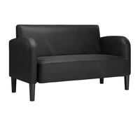 vidaXL Canapé causeuse 2 places 110 cm similicuir noir