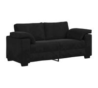 vidaXL Canapé causeuse noir 140 cm velours, canapé deux places, divan, siège de salon, canapé, canapé rembourré, canapé 2 4105272