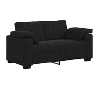 vidaXL Canapé Causeuse Noir 160x77x82 cm Velours, canapé Deux Places, Divan, siège de Salon, canapé, canapé rembourré, canapé 2 Places, canapé en Velours