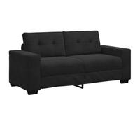 vidaXL Canapé causeuse 180x77x82 cm Velours noir, 2 places rembourré