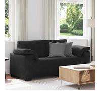 vidaXL Canapé 2 places 180×77×82 cm Velours rembourré Noir