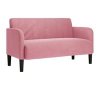 vidaXL Canapé causeuse 4100590 109 cm velours rembourré rose