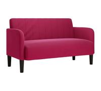 vidaXL Canapé causeuse 2 places 109 cm velours rouge bordeaux
