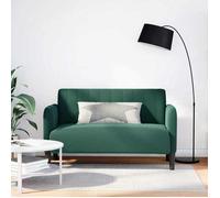 Vidaxl Canapé Causeuse Vert Foncé 109 Cm Velours