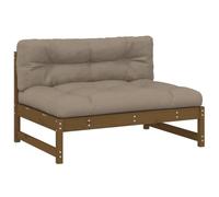 Vidaxl Canapé Central 120x80 Cm Marron Miel Bois De Pin Massif