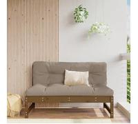 vidaXL Canapé central 120x80 cm Canapé de jardin Bois de pin massif Marron miel