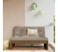Vidaxl Canapé Central 120x80 Cm Marron Miel Bois De Pin Massif