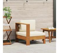 Salon de jardin bois massif beige