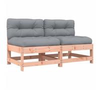 vidaXL Canapé central avec coussin 2 pcs. Bois massif Douglas