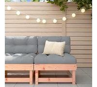 vidaXL Canapé central avec coussins bois massif douglas, canapé de jardin, siège de jardin, siège d'extérieur, canapé 825434 Gris G