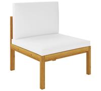 Vidaxl Canapé Central De Jardin Avec Coussins Bois D'acacia Massif