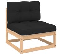 Vidaxl Canapé Central De Jardin Avec Coussins Bois De Pin Massif