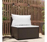 Salon de jardin 3 pcs avec coussins Noir Résine tressée vidaXL