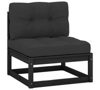 Vidaxl Canapé Central De Jardin Coussins Anthracite Bois De Pin Massif