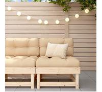 vidaXL Canapé Central de Jardin, Siège avec Dossier, Meuble de Terrasse Patio Arrière-cour Balcon Extérieur, Marron Bois de 825373