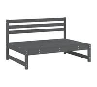 Vidaxl Canapé Central De Jardin Gris 120x80 Cm Bois De Pin Massif