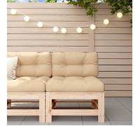 vidaXL Canapé Central de Jardin, Siège avec Dossier, Meuble de Terrasse Patio Arrière-cour Balcon Extérieur, Marron Bois de 825611