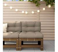 Vidaxl Canapé Central De Jardin Marron Miel Bois De Pin Massif