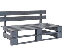 vidaXL Canapé central d'extérieur Palettes Bois de pin imprégné Gris