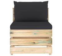 vidaXL Canapé central modulaire avec coussin vert Bois imprégné