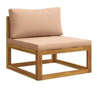 vidaXL Canapé central modulaire avec coussins 100 % polyester acacia solide