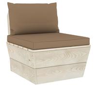 Vidaxl Canapé Central Palette De Jardin Avec Coussins Épicéa Imprégné