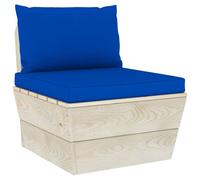 Vidaxl Canapé Central Palette De Jardin Avec Coussins Épicéa Imprégné