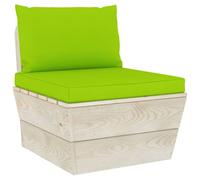 Vidaxl Canapé Central Palette De Jardin Avec Coussins Épicéa Imprégné