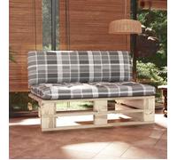 Vidaxl Canap¿¿ Central Palette De Jardin Bois De Pin Impr¿¿Gn¿¿
