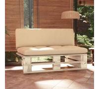 Canapé Central Palette De Jardin Bois De Pin Imprégné Vidaxl Beige