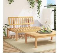 vidaXL Canapé central palette de jardin bois massif d'acacia, canapé de jardin, siège de jardin, siège d'extérieur, canapé 365850