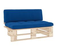 Canapé Central Palette De Jardin Bois De Pin Imprégné Vidaxl Bleu