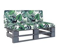 vidaXL Canapé Central Palette de Jardin Canapé d'Extérieur Meuble de Terrasse Canapé Central de Patio Salon Bois de Pin Imprégné de Gris