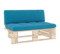 Canapé Central Palette De Jardin Bois De Pin Imprégné Vidaxl Bleu