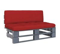 vidaXL Tuinmiddenbank pallet geÃ¯mpregneerd grenenhout grijs3066487 G