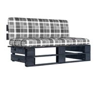 Canapé central palette de jardin noir bois de pin imprégné 3066518