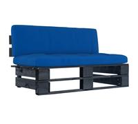 vidaXL Tuinmiddenbank pallet zwart geÃ¯mpregneerd grenenhout3066514 G