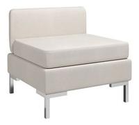 vidaXL Canapé central sectionnel avec coussin Tissu Crème