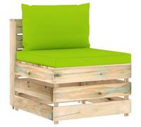Vidaxl Canapé Central Sectionnel Avec Coussins Bois Imprégné De Vert