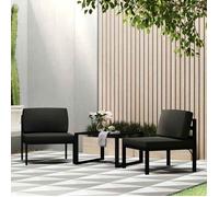 vidaXL Canapé central sectionnel 49240 avec coussins aluminium