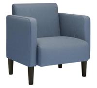 vidaXL Canapé-Chaise accoudoirs Bleu 54 cm Tissu Velours côtelé, canapé Simple, canapé Confort, Fauteuil TV, canapé, siège de canapé, canapé Relax