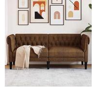 vidaXL Canapé Chesterfield 2 Places, Chaise avec Accoudoirs et Dossier, Siège avec Pieds, Fauteuil TV de Salon, Moderne, 372555