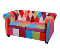 vidaXL Canapé Chesterfield 2 places Tissu