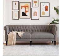 vidaXL Canapé Chesterfield 3 Places, Chaise avec Accoudoirs et Dossier, Siège avec Pieds, Fauteuil TV de Salon, Moderne, 372561