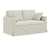 vidaXL Canapé Crème 138 x 78 x 80 cm Velours, Salon, canapé sectionnel Moderne, Design Ergonomique, Grand Espace Assis, Tissu Respirant, Velours