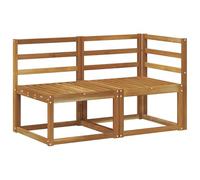 vidaXL Canapé d’extérieur Milieu et Coin 2 Pièce Naturel, Meubles de Balcon, Bois d'acacia Moderne, Design résistant aux intempéries, Utilisation extérieure Polyvalente, unité de détente Confortable