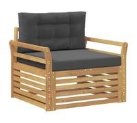 vidaXL Canapé d’extérieur Polyester Blanc, Mobilier de Jardin, canapé Moderne, Set sectionnel, détente en Patio, Confort sur la terrasse