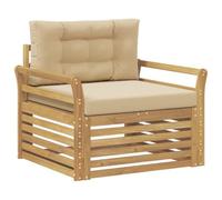 vidaXL Canapé d’extérieur Polyester Blanc, Mobilier de Jardin, canapé Moderne, Set sectionnel, détente en Patio, Confort sur la terrasse